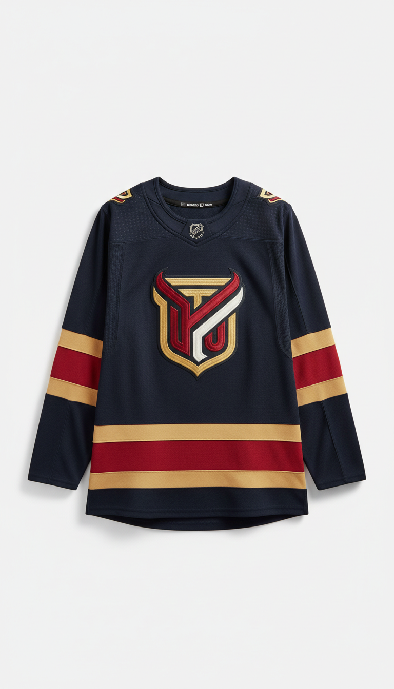Midnight Navy Heritage Embroidered Jersey