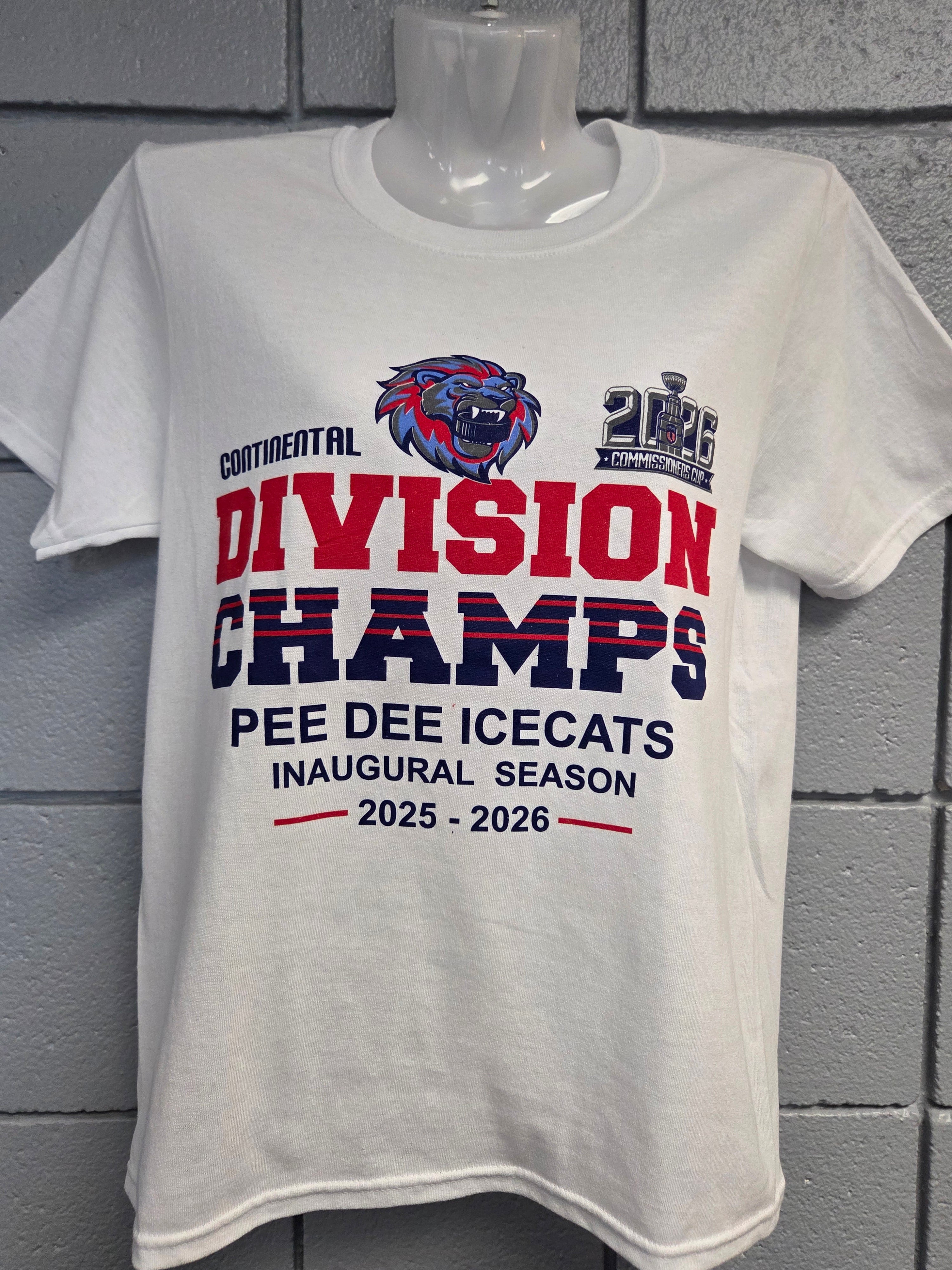 2026 Continental Division Champ Shirt – Pee Dee Pro Hockey Merchandise