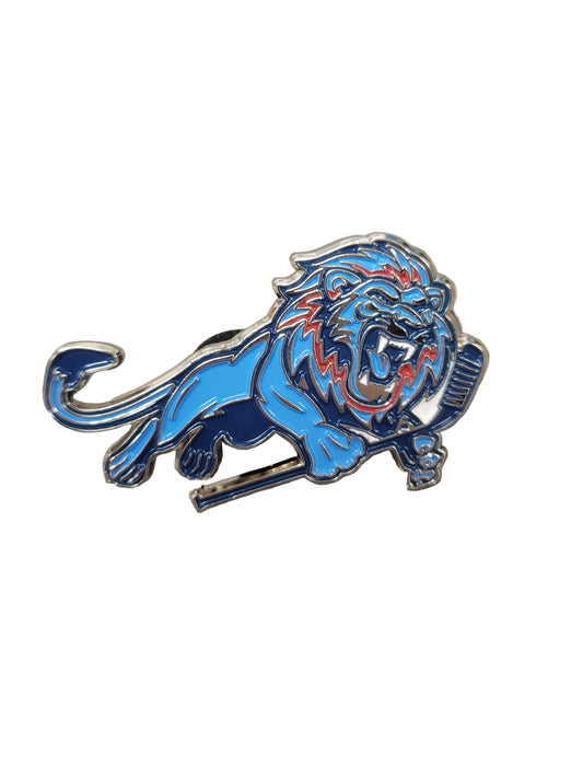 Lapel Pin-Hockey Stick Lion